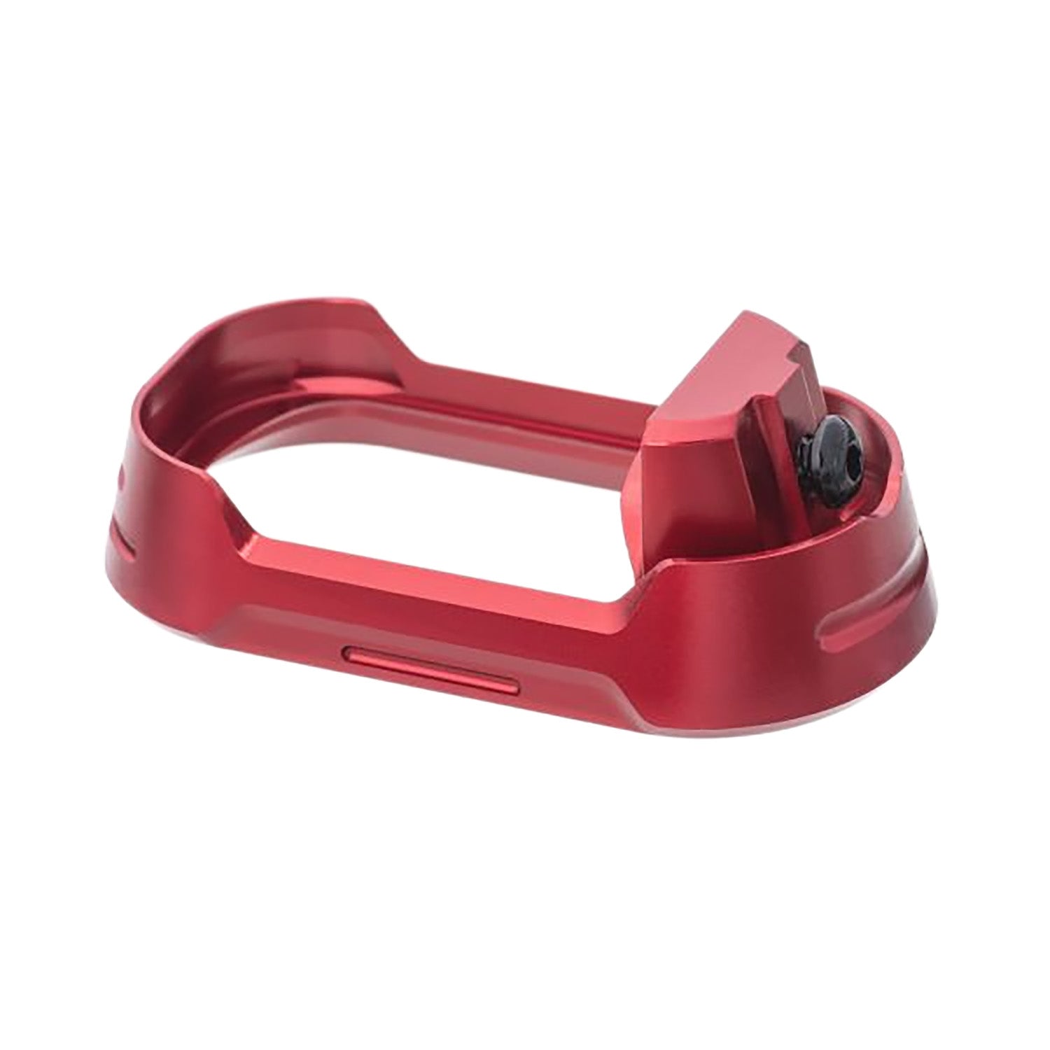 Tyrant CNC TDG19G34MWREDBLKSCRW Red Aluminum Magwell Compatible with Glock 19 Gen 3/4