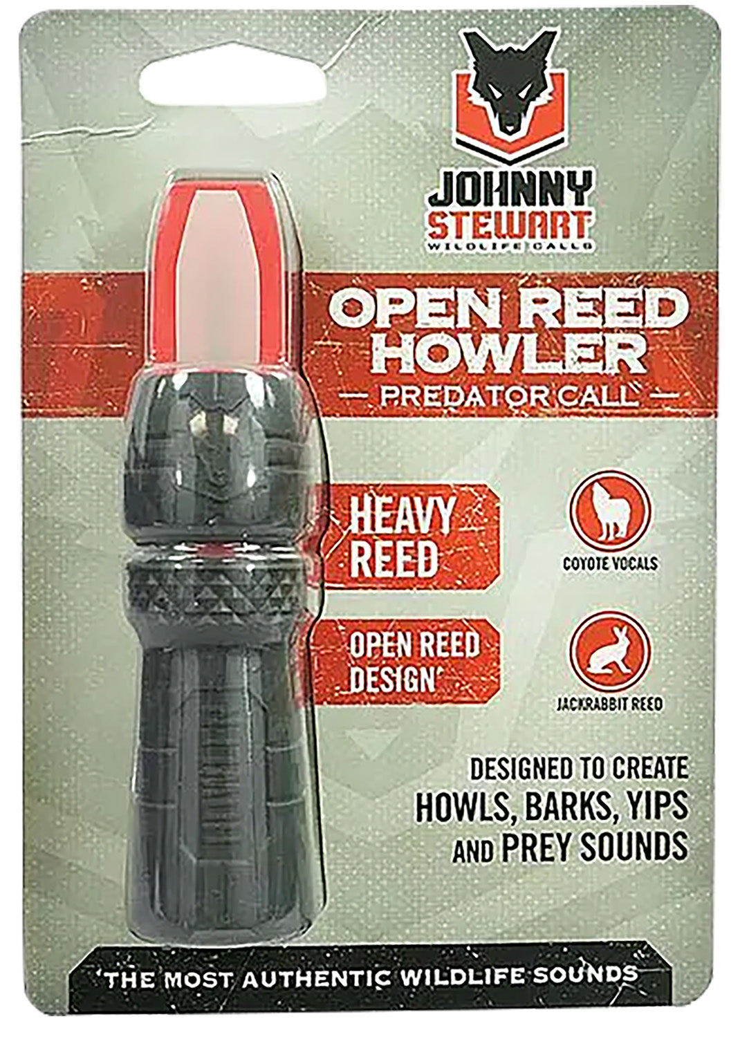 Hunters Specialties HSJSORHOWL Open Reed Predator Howler Call in Black and Red