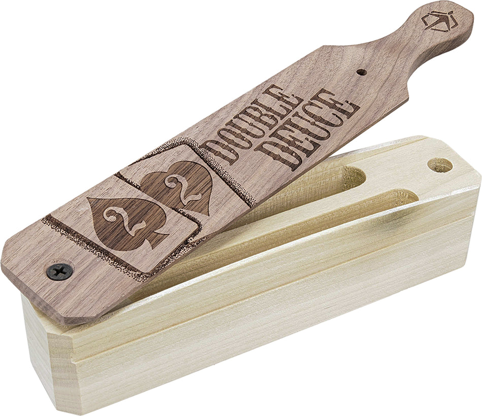 Hunters Specialties HSDTBC Double Deuce Walnut Turkey Box Call Dual Trough