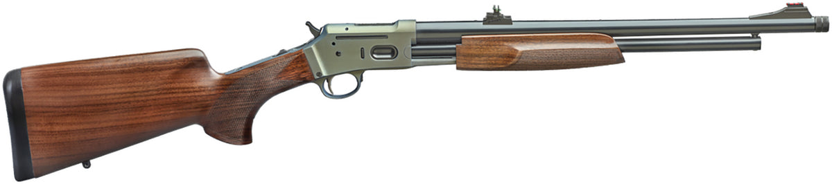 Davide Pedersoli 010S934044 Jackal 44 44 Mag 6+1 19" Silver Cerakote Threaded Barrel & Receiver w/Picatinny Rail, Walnut Fixed Stock