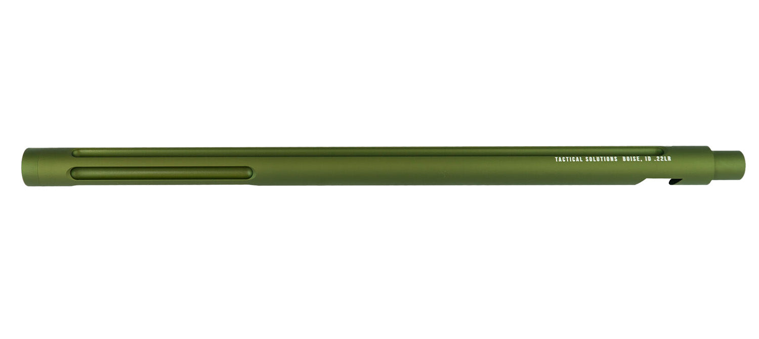 Tactical Solutions X-Ring Replacement Barrel 22 LR 16.50" OD Green Fluted Threaded Aluminum Fits Ruger 10/22