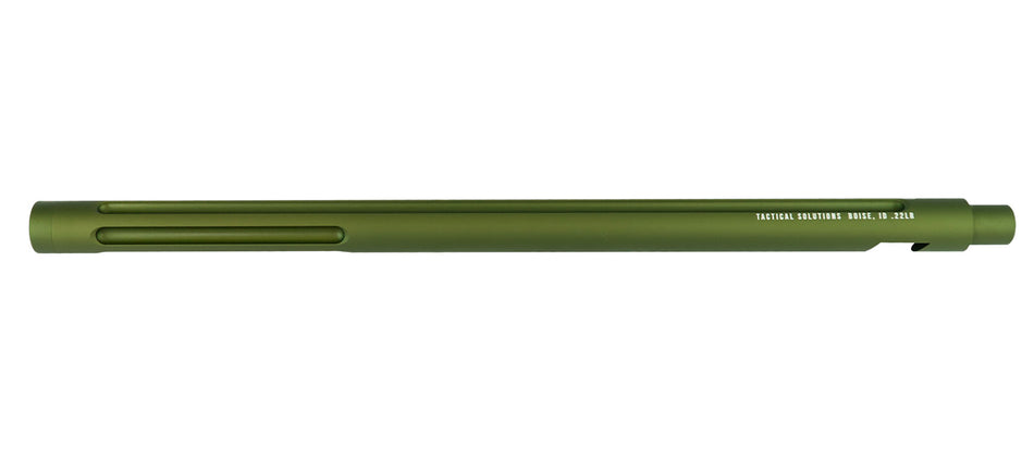 Tactical Solutions X-Ring Replacement Barrel 22 LR 16.50" OD Green Fluted Threaded Aluminum Fits Ruger 10/22