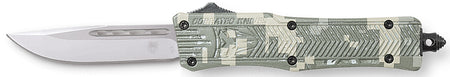CobraTec CTK-1 Small 2.75" OTF Knife Drop Point Plain D2 Blade Digital Camo Alloy Handle
