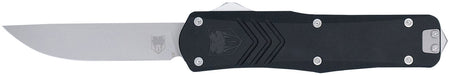 CobraTec FS-X Generation III Medium OTF Knife 3" Stonewashed D2 Drop Point Blade Black Handle