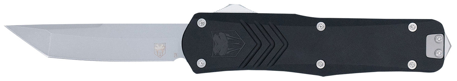 CobraTec FS-X Generation III Medium OTF Tanto Knife 3" Stonewashed D2 Blade Black Handle