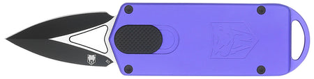 CobraTec ASP OTF Dagger Knife 1.94" Plain D2 Blade 3.31" Purple Alloy Handle