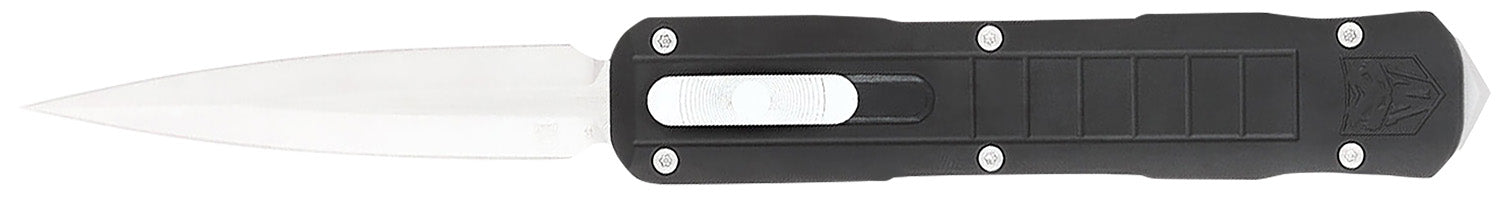 CobraTec Knives Raptor 3.13" Out-the-Front Dagger Plain D2 Steel Black Aluminum Handle