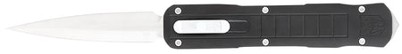 CobraTec Knives Raptor 3.13" Out-the-Front Dagger Plain D2 Steel Black Aluminum Handle