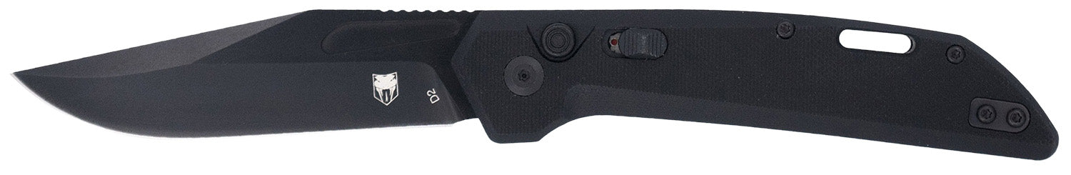 CobraTec Knives Naja 3.50" Folding Black D2 Steel Blade Black G10 Scales Ambidextrous Tip-Up Clip
