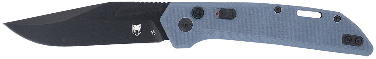 CobraTec Knives Naja 3.50" Folding Black D2 Steel Blade Slate Gray G10 Scales Ambidextrous Clip
