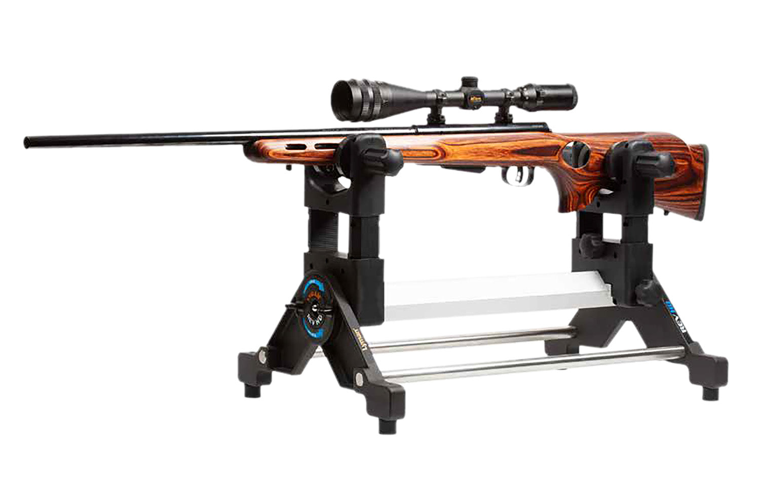 Lyman 7832280 Revolution Gun Vise with AR Mag Well Support Black/Silver Steel/Aluminum