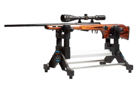 Lyman 7832280 Revolution Gun Vise with AR Mag Well Support Black/Silver Steel/Aluminum