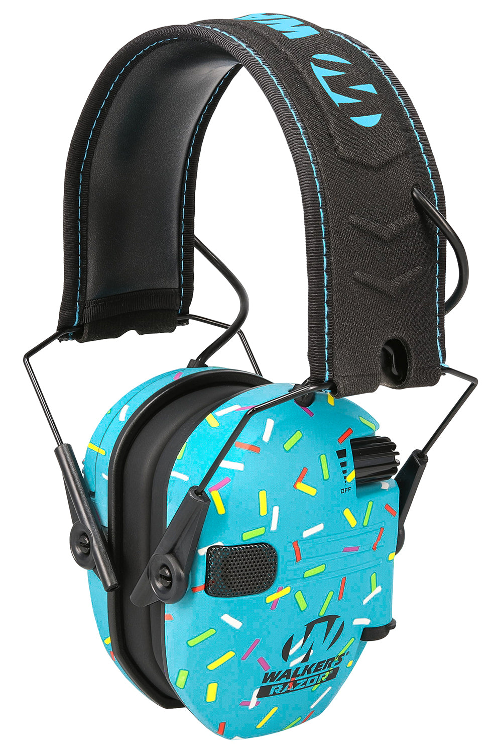 Walker's GWPFKDMSPRNKBL Youth Passive Over-the-Head Earmuff Blue Sprinkles