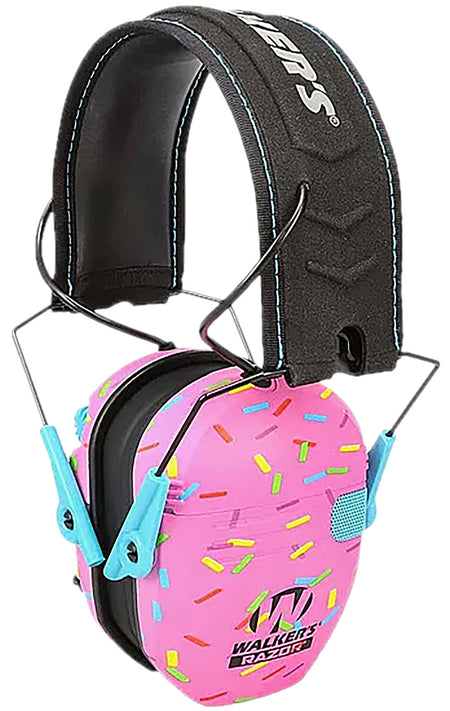 Walker's GWPFKDMSPRNKPK Youth Passive Over-the-Head Ear Muff Pink Sprinkles