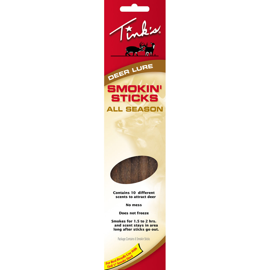 Tinks Deer Scented Smoke Sticks 6 pk. 2-Hour Burn