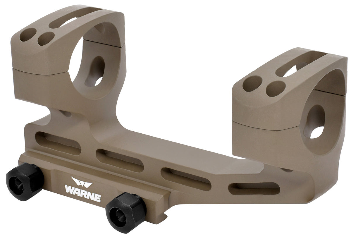 Warne LRSKEL1DE 1 Inch Skeletonized Scope Mount Combo Dark Earth Aluminum 20 MOA Extended MSR
