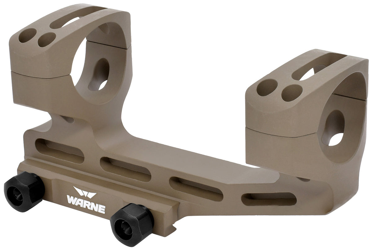 Warne LRSKEL30DE 30mm Skeletonized Scope Mount Combo Dark Earth Aluminum 20 MOA Extended MSR