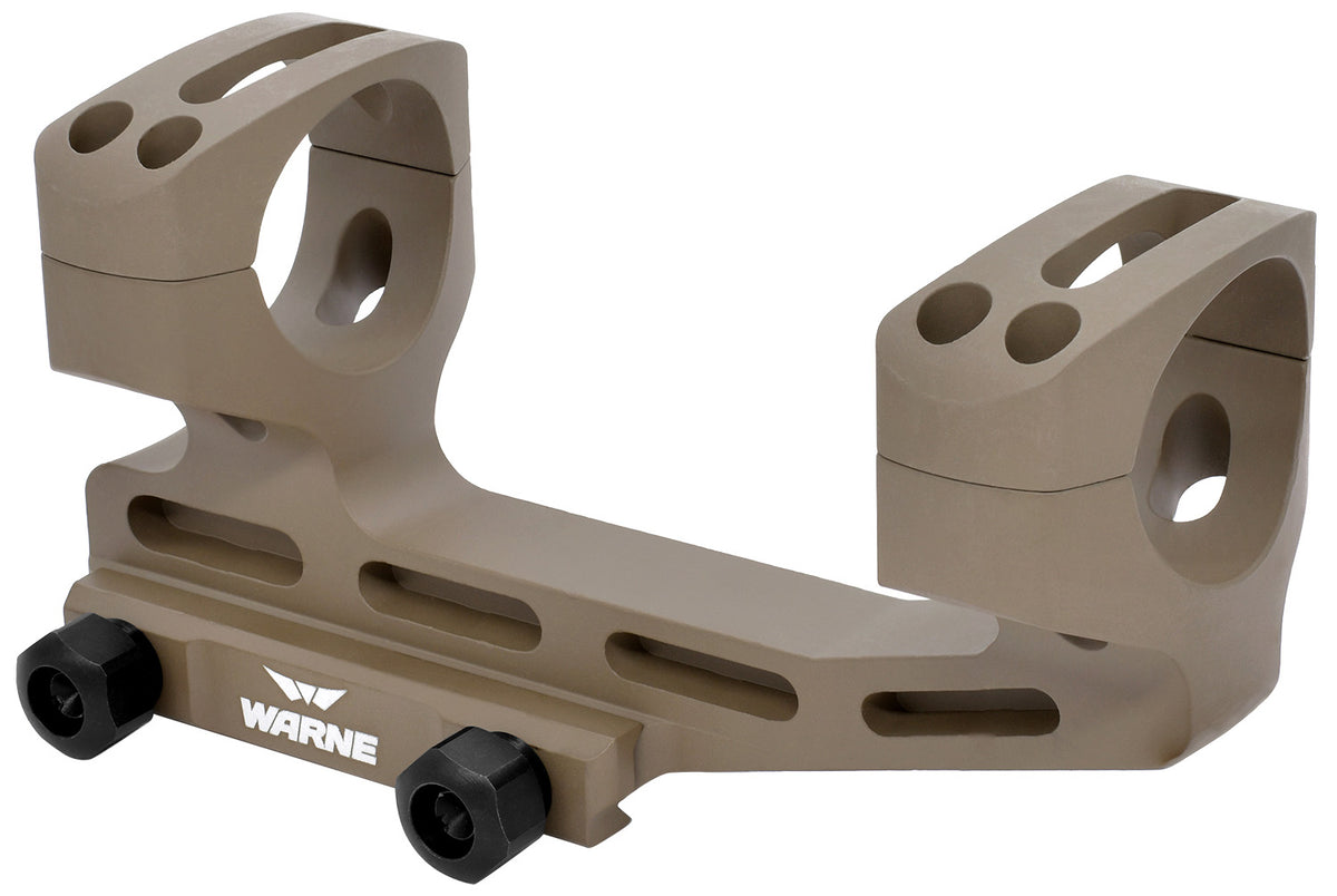 Warne LRSKEL34DE 34mm Skeletonized Scope Mount Combo Dark Earth Aluminum 20 MOA MSR