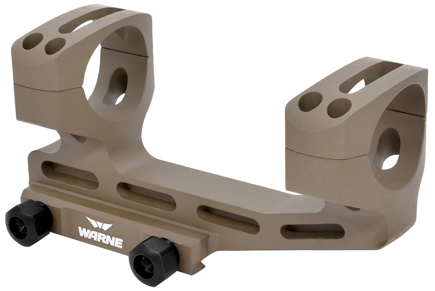 Warne LRSKEL34DE 34mm Skeletonized Scope Mount Combo Dark Earth Aluminum 20 MOA MSR