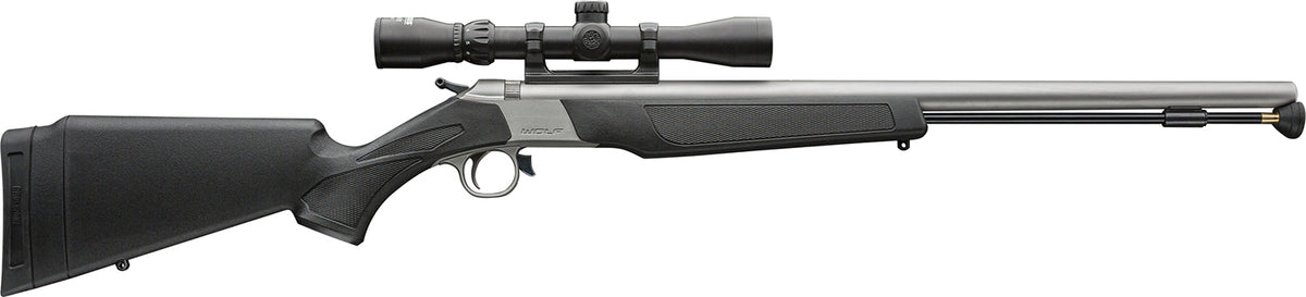 CVA Wolf V2 209 Magnum .50 Cal 24" SS/Black Muzzleloader w/ 3-9x32 Scope Bundle