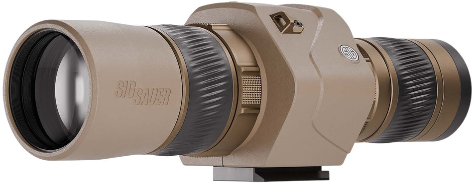 Sig Sauer OSCAR6 HDX Pro Straight Body Spotting Scope 16-32x60mm OIS Stabilization FDE