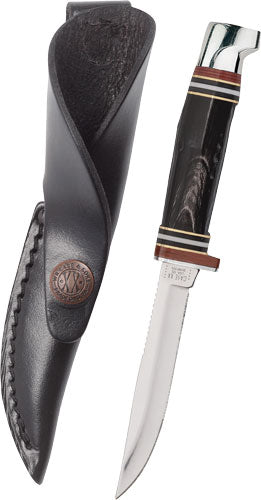 Case Knives Hunter Buffalo Horn Handle Knife and Leather Sheath