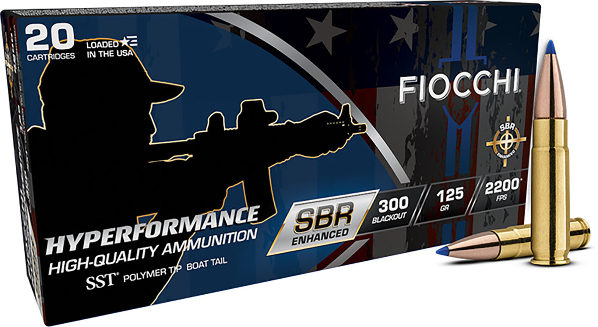 Fiocchi .300 AAC Blackout Hyperformance SBR Enhanced 125 grain Super Shock Tip ammunition