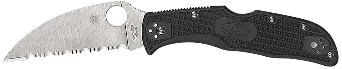 Spyderco C243FPWCBK Endela Lightweight 3.40" Folding Wharncliffe Plain VG-10 SS Blade, Black Textured Fiberglass Nylon Handle