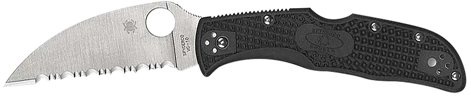 Spyderco C243FPWCBK Endela Lightweight 3.40" Folding Wharncliffe Plain VG-10 SS Blade, Black Textured Fiberglass Nylon Handle