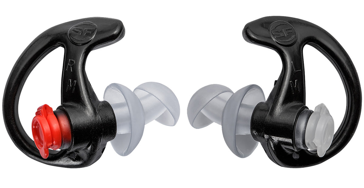 SureFire EP3MPR Sonic Defenders Polymer Flanged Earplugs 24 dB Black
