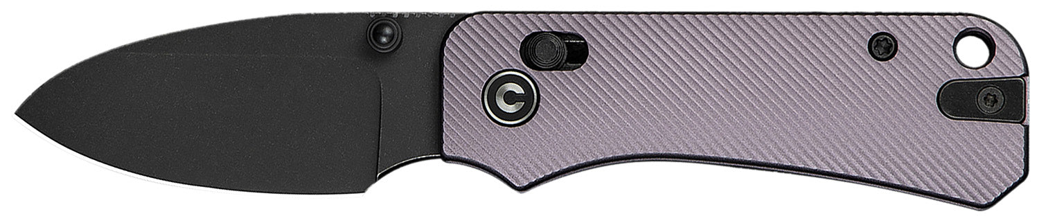 Civivi C23074-2 Baby Banter 2 2.34" Folding Drop Point Stonewashed Nitro-V Steel Black Blade Purple Aluminum Handle