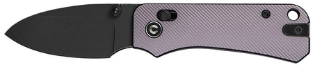Civivi C23074-2 Baby Banter 2 2.34" Folding Drop Point Stonewashed Nitro-V Steel Black Blade Purple Aluminum Handle
