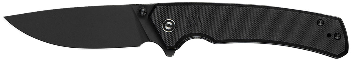 Civivi C24012-1 Merit 3.28" Flipper Folding Liner Lock Drop Point Stonewashed 14C28N Blade Black G10 Handle