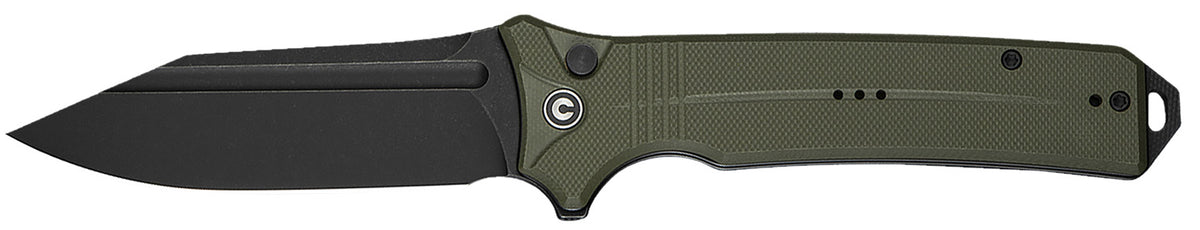 Civivi C23080-3 Neurohaptic 3.74" Flipper Folding Button Lock Clip Point Nitro-V Blade OD Green G10 Handle