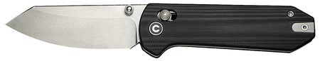 Civivi C23073-1 Yonder 2.88" Thumb Stud Folding Crossbar Lock Spey Point Stonewashed Blade Black G10 Handle