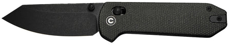 Civivi C23073B-1 Yonder 2.88" Thumb Stud Folding Crossbar Lock Black Stonewashed Spey Blade Dark Green Micarta Handle