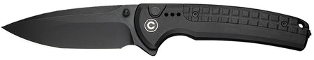 Civivi Knives Sentinel Strike II 3.70" Folder, Black Stonewashed Nitro-V Blade, Black Textured FRN Handle, Button Lock