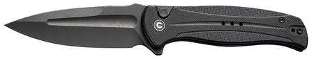 Civivi Knives Incindie 3.48" Folder, Black Stonewashed 14C28N Steel Spear Point, Black Textured G10 Handle