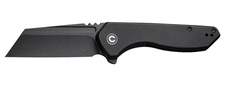 Civivi Knives ExOne 2.94" Folder, Black Stonewashed Nitro-V Steel Reverse Tanto, Black Textured G10 Handle