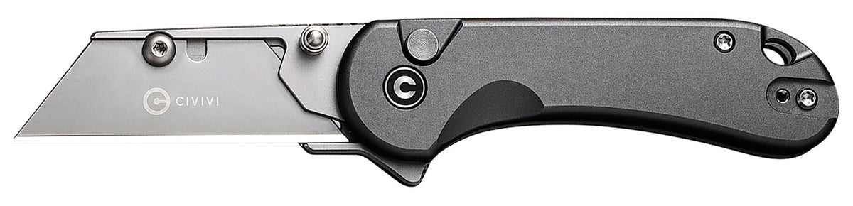 Civivi Knives Elementum Utility All Purpose Folder, 6Cr13 Steel Blade, Gray Aluminum Handle, 3 Extra Blades Included
