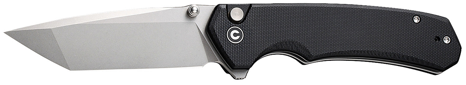 Civivi Knives Brazen 3.46" Folder, Stonewashed D2 Steel Tanto Blade, Black Textured G10 Handle, Liner Lock