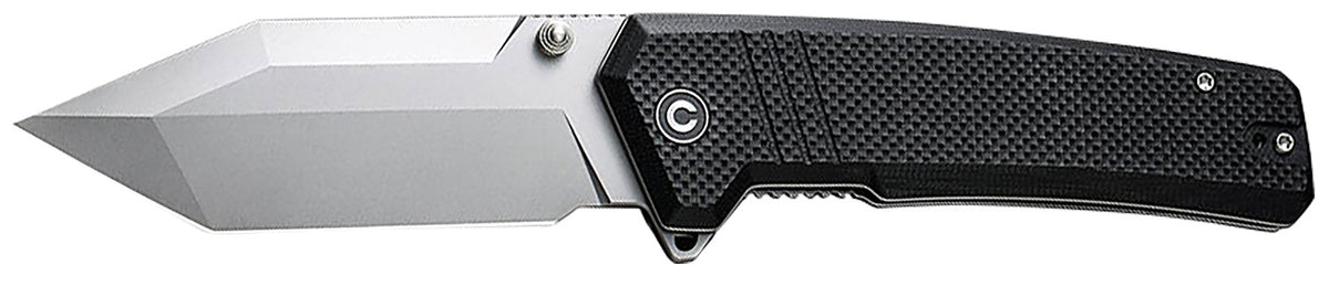Civivi Knives Bhaltair 3.98" Folder, Stonewashed 14C28N Steel Tanto Blade, Black Textured G10 Handle, Liner Lock