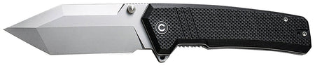 Civivi Knives Bhaltair 3.98" Folder, Stonewashed 14C28N Steel Tanto Blade, Black Textured G10 Handle, Liner Lock