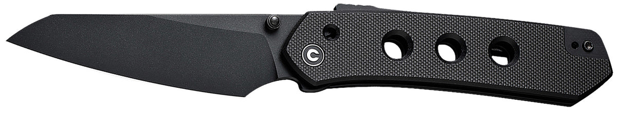 Civivi C22036-1 Vision FG 3.54" Tanto Folding Knife Black Nitro-V Blade with Black G10 Handle