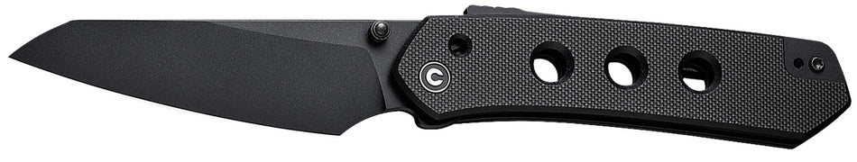 Civivi C22036-1 Vision FG 3.54" Tanto Folding Knife Black Nitro-V Blade with Black G10 Handle