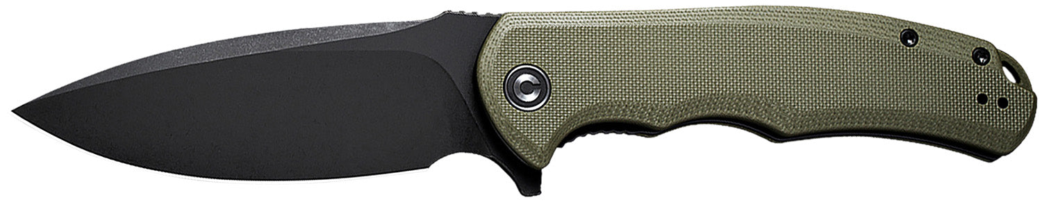 Civivi C803F Praxis 3.75" Flipper Folding Knife Stonewashed 9Cr18MoV Blade, OD Green Textured G10 Handle