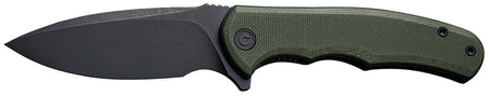 Civivi C18026C-1 Mini Praxis 2.98" Drop Point Flipper Folding Knife Stonewashed D2 Blade, OD Green G10 Handle