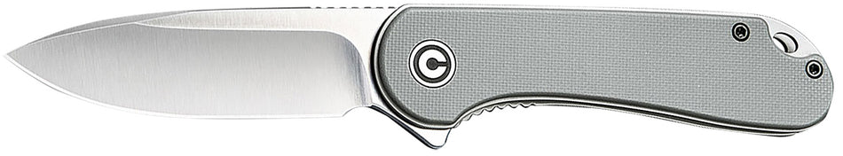 Civivi C907B Elementum 2.96" Tanto Flipper Folding Knife Stonewashed D2 Blade, Gray Textured Micarta Handle