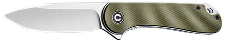 Civivi C907E Elementum 2.96" Flipper Folding Knife Satin D2 Blade, Green Textured G10 Handle