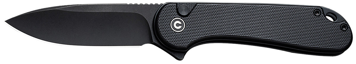 Civivi C18062P-1 Elementum II 2.96" Drop Point Folding EDC Knife Stonewashed Nitro-V Blade, Black G10 Handle